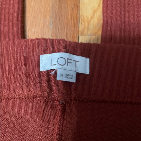LOFT Ribbed Pants - Deep Rust - Picture 3 of 3